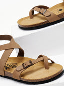 Σανδάλια ανατομικά από nubuck δέρμα Plakton 181204 - Μπεζ - thefashionproject.gr - Plakton
