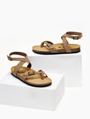 Σανδάλια ανατομικά από nubuck δέρμα Plakton 181204 - Μπεζ - thefashionproject.gr - Plakton