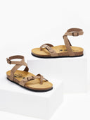 Σανδάλια ανατομικά από nubuck δέρμα Plakton 181204 - Τάουπε - thefashionproject.gr - Plakton
