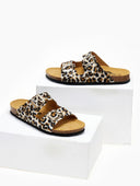 Σανδάλια ανατομικά από συνθετικό ponyskin Plakton 180010