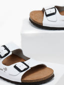 Σανδάλια ανατομικά δερμάτινα Interbios - Λευκό - thefashionproject.gr - Inter - Bios