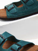Σανδάλια ανατομικά δερμάτινα Interbios - Petrol - thefashionproject.gr - Inter - Bios
