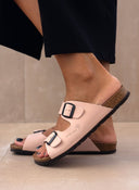 Σανδάλια ανατομικά δερμάτινα Interbios - Ροζ - thefashionproject.gr - Inter - Bios