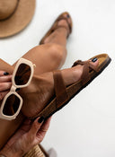 Σανδάλια ανατομικά δερμάτινα Plakton 181032 - Ταμπά - thefashionproject.gr - Plakton