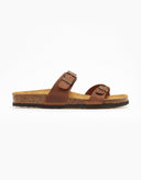 Σανδάλια ανατομικά δερμάτινα Plakton 181032 - Ταμπά - thefashionproject.gr - Plakton