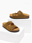 Σανδάλια ανατομικά καστόρινα Plakton 340010 - Λαδί - thefashionproject.gr - Plakton