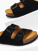 Σανδάλια ανατομικά καστόρινα Plakton 340010 - Μαύρο - thefashionproject.gr - Plakton