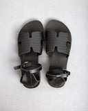Σανδάλια ankle strap με ανάγλυφο σχέδιο estil - Μαύρο - thefashionproject.gr - Estil