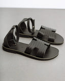 Σανδάλια ankle strap με ανάγλυφο σχέδιο estil - Μαύρο - thefashionproject.gr - Estil