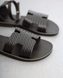 Σανδάλια ankle strap με ανάγλυφο σχέδιο estil - Μαύρο - thefashionproject.gr - Estil