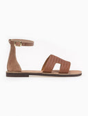Σανδάλια ankle strap με ανάγλυφο σχέδιο estil - Ταμπά - thefashionproject.gr - Estil - 13406007002