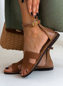 Σανδάλια ankle strap με ανάγλυφο σχέδιο estil - Ταμπά - thefashionproject.gr - Estil - 13406007002
