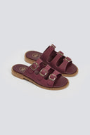 Σανδάλια από γνήσιο δέρμα nubuck Tfp - Μπορντό - thefashionproject.gr - TFP