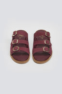 Σανδάλια από γνήσιο δέρμα nubuck Tfp - Μπορντό - thefashionproject.gr - TFP