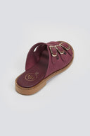 Σανδάλια από γνήσιο δέρμα nubuck Tfp - Μπορντό - thefashionproject.gr - TFP