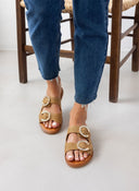 Σανδάλια από ψάθα με στρας Mariella Fabiani 2463/68 - Ταμπά - thefashionproject.gr - Mariella Fabiani