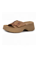 Σανδάλια δερμάτινα comfort BEATRICE FANTASY SANDALS - Μπεζ - thefashionproject.gr - FANTASY SANDALS