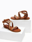 Σανδάλια δερμάτινα crossover Iris sandals