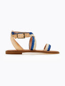 Σανδάλια δερμάτινα crossover Iris sandals - Μπλε - thefashionproject.gr - IRIS
