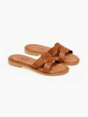 Σανδάλια δερμάτινα φλατ estil - Ταμπά - thefashionproject.gr - Estil
