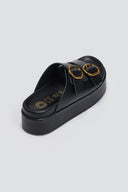 Σανδάλια δερμάτινα flatforms ATENEO