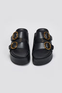 Σανδάλια δερμάτινα flatforms ATENEO