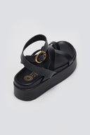 Σανδάλια δερμάτινα flatforms ATENEO