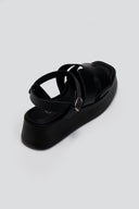Σανδάλια δερμάτινα flatforms Estil