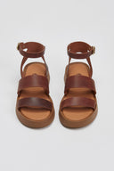 Σανδάλια δερμάτινα flatforms Estil