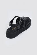 Σανδάλια δερμάτινα flatforms gladiator Tfp