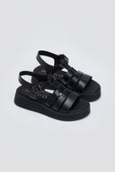 Σανδάλια δερμάτινα flatforms gladiator Tfp