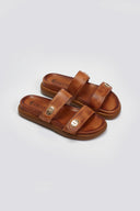 Σανδάλια δερμάτινα flatforms Iris Sandals