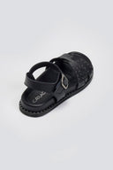 Σανδάλια δερμάτινα flatforms με μπαρέτα Carad - Μαύρο - thefashionproject.gr - CARAD - 24033002003