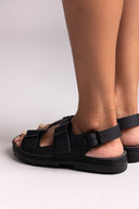 Σανδάλια δερμάτινα flatforms με τοκάδες MILLIE FANTASY SANDALS