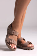 Σανδάλια δερμάτινα flatforms με τοκάδες MILLIE FANTASY SANDALS