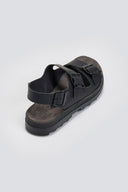 Σανδάλια δερμάτινα flatforms με τοκάδες MILLIE FANTASY SANDALS - Μαύρο - thefashionproject.gr - FANTASY SANDALS - 24075002002