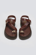 Σανδάλια δερμάτινα flatforms Tfp 