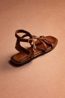 Σανδάλια δερμάτινα gladiador Iris sandals - Καφέ