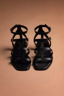 Σανδάλια δερμάτινα gladiador Iris sandals - Μαύρο