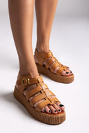 Σανδάλια δερμάτινα gladiator Tfp