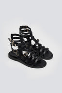 Σανδάλια δερμάτινα gladiator Iris Sandals - Μαύρο - thefashionproject.gr - IRIS - 24217002003