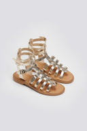 Σανδάλια δερμάτινα gladiator Iris Sandals - Χρυσό - thefashionproject.gr - IRIS - 24217009003
