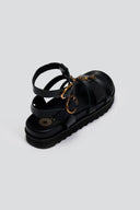 Σανδάλια δερμάτινα gladiator με τρουκς ATENEO - Μαύρο - thefashionproject.gr - ATENEO