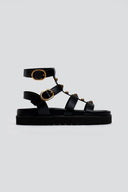 Σανδάλια δερμάτινα gladiator με τρουκς ATENEO - Μαύρο - thefashionproject.gr - ATENEO