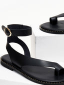 Σανδάλια δερμάτινα Iris Sandals - Μαύρο - thefashionproject.gr - IRIS