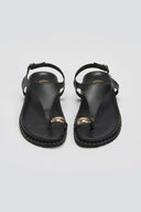 Σανδάλια δερμάτινα Iris Sandals - Μαύρο - thefashionproject.gr - IRIS - 24157002003