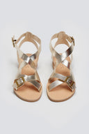 Σανδάλια δερμάτινα Iris Sandals - Χρυσό - thefashionproject.gr - IRIS - 24256009003