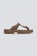 Σανδάλια δερμάτινα με άνοιγμα MIRABELLA FANTASY SANDALS - Καφέ - thefashionproject.gr - FANTASY SANDALS