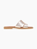 Σανδάλια δερμάτινα με ανοίγματα estil - Χαλκός - thefashionproject.gr - Estil