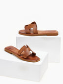 Σανδάλια δερμάτινα με ανοίγματα Iris Sandals 